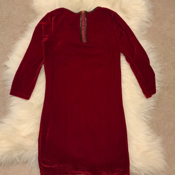 SEDUCTION Red Velvet Dress - S - Picture 2 of 6